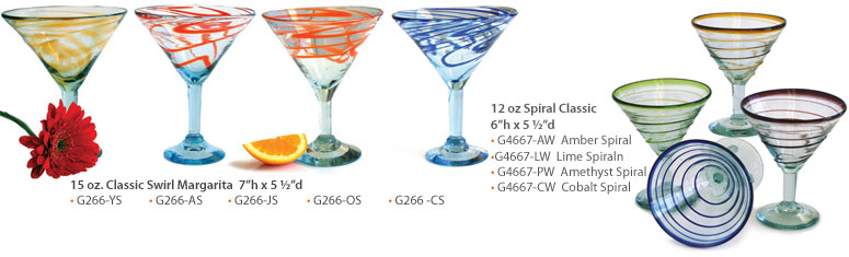 Spiral Margarita Glasses – Orion's Table