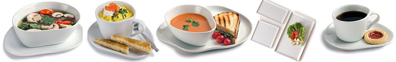 Porcelain dinnerware selection